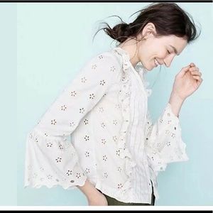 J.crew womens eyelet top perfect for Easter